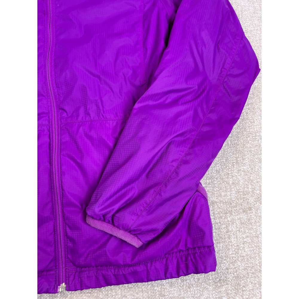The North Face Womens Purple Fleece Lined Hooded Windbreaker Jacket Large - Picture 4 of 8